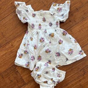 Jessica Simpson White Floral Kids Dress